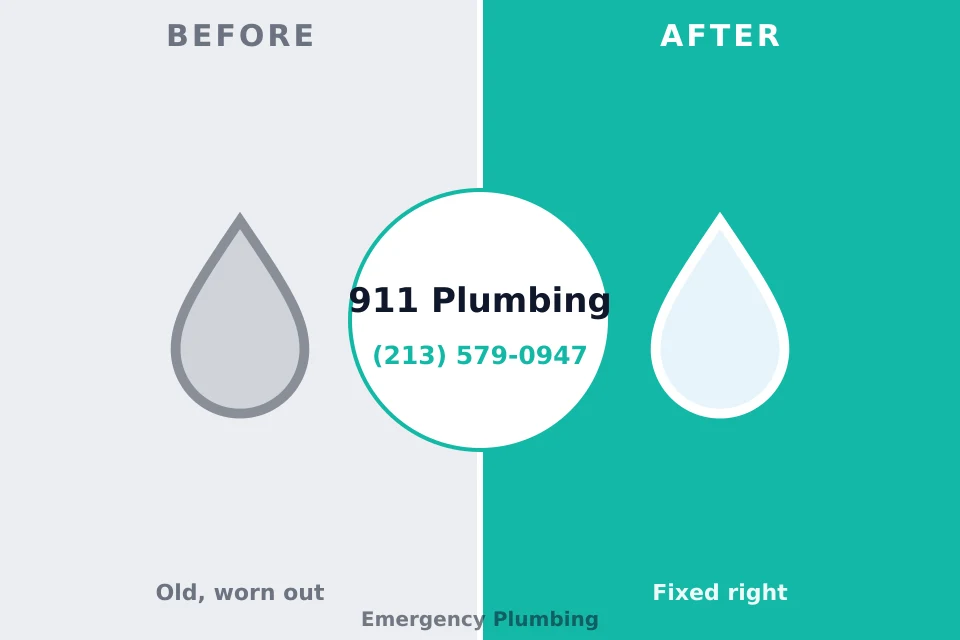 Before and after: plumbing company Texas City, TX
